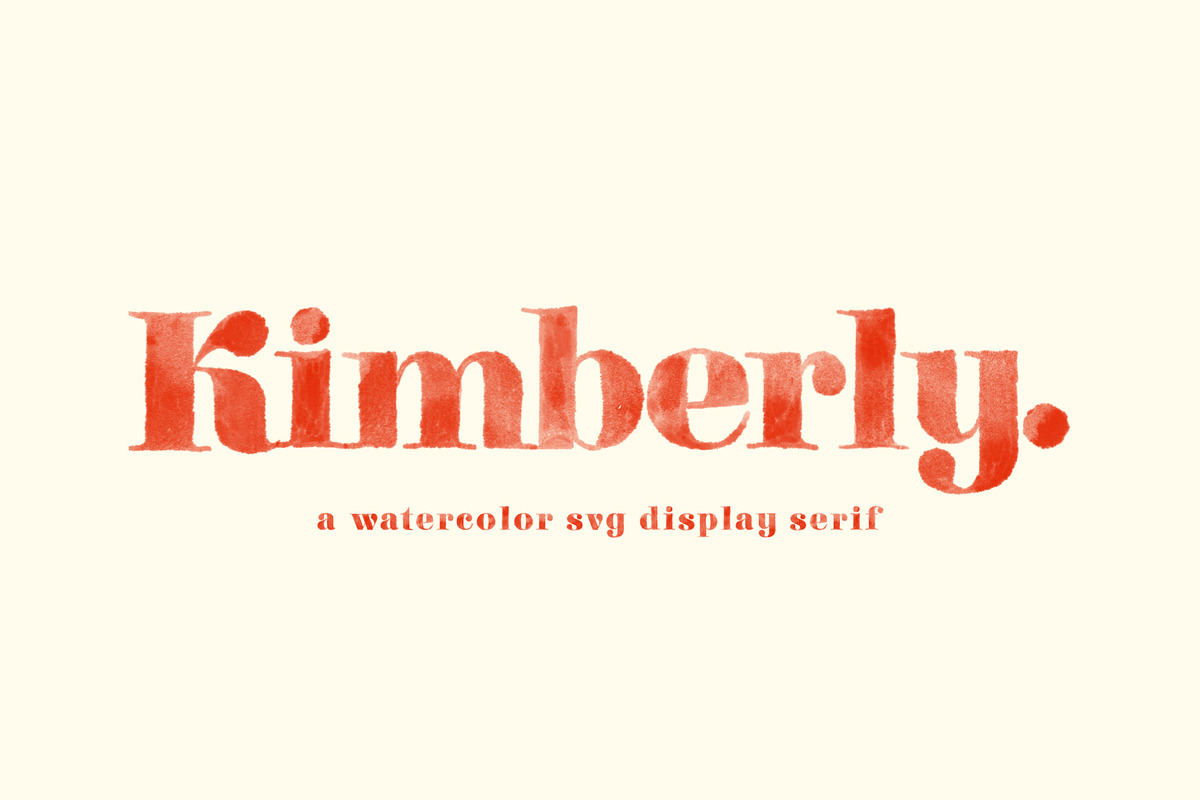 Kimberly - Watercolor svg + regular, a Font by ReveryWorks (Photo 1 of 12)