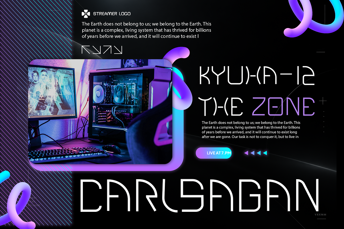HEXAGON - Futuristic Sci-Fi Font, a Sans Serif Font by Templatiostudio (Photo 6 of 12)