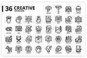 3,600 Icons x3 Styles, an Outline Icon by monkik (Thumbnail 93 of 299)