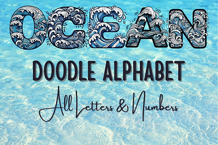 Ocean/Sea Alphabet Ocean PNG Letters