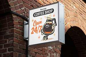 Shop Sign Mockup, an Advertising Mockup by Designer Dude