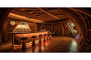 AI generative image of interior of