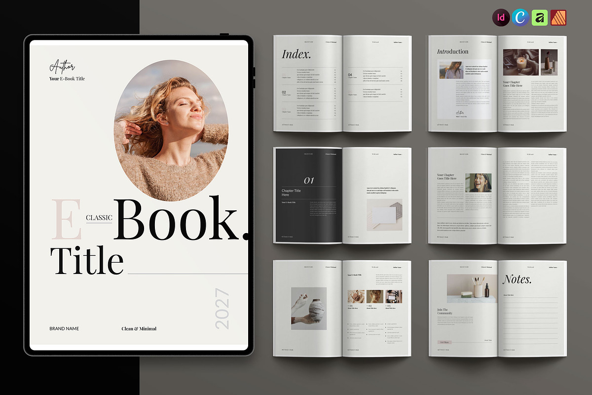 Classic E-book Design Template, a Magazine Template by NorthPeak (Photo 1 of 16)