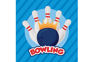 bowling ball and pines, a Sport Illustration by studiogstock