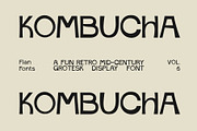 Kombucha | Mid-Century Display Font, a Sans Serif Font by Courtney Flannagan Design (Thumbnail 1 of 6)
