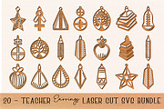 Teacher earring laser cut svg bundle, a Graphic by jannatulpakhi (Thumbnail 1 of 4)