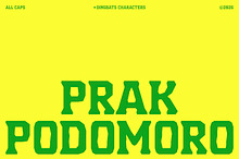 PRAK Podomoro Hand-Cut Display Font