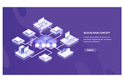 Blockchain concept banner, a Technology Illustration by Good Studio (Thumbnail 1 of 3)