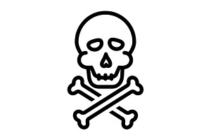 Danger Black Line Icon