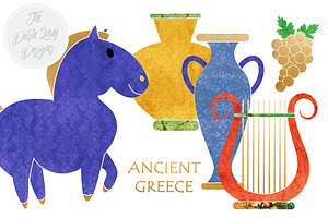 Greek Archeology Clipart Set