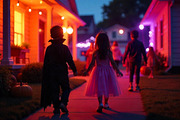 Halloween Night Stroll | Stock Photo, a Holiday Photo by Aura Canyon HQ (Thumbnail 1 of 6)