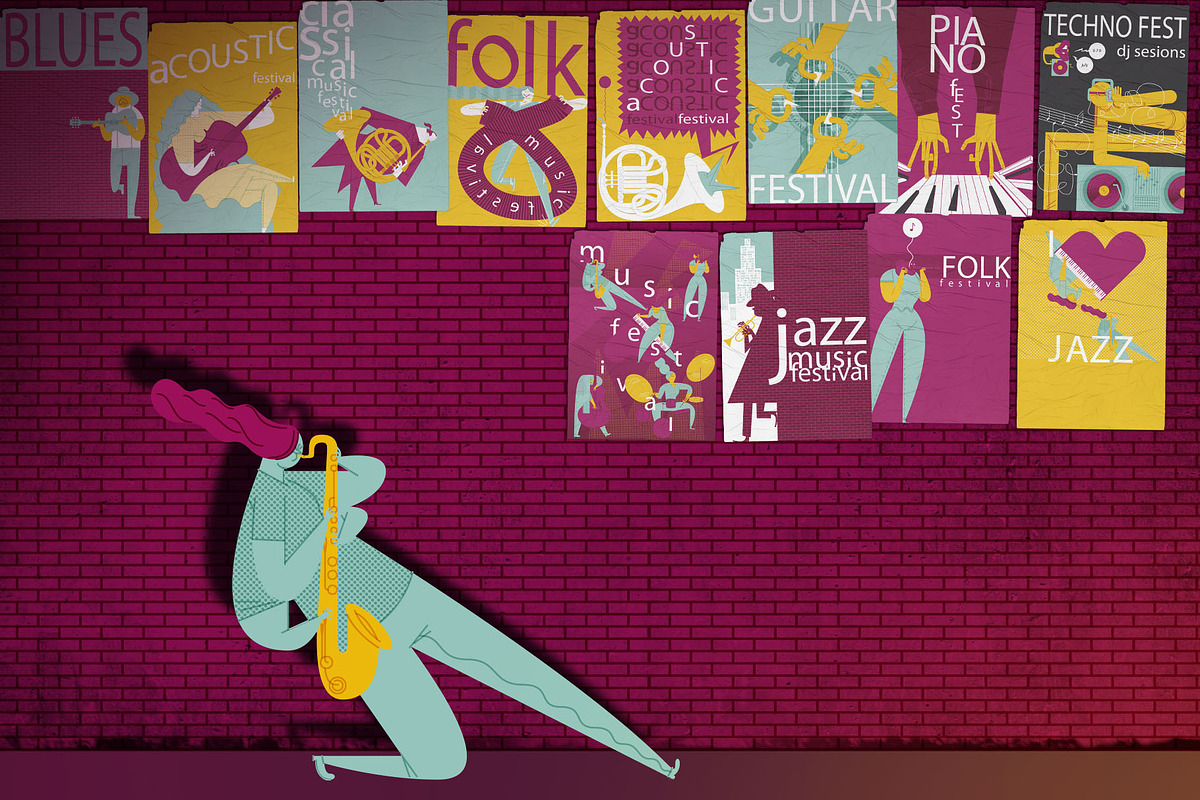 CREATE YOU'R MUSIC POSTER COLLECTION, an Illustration by tur-illustration (Photo 3 of 3)