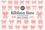 Coquette Ribbon Bow Vector Bundle, an Object Illustration by Kusumaillustration (Thumbnail 1 of 8)