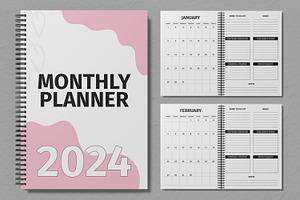 Monthly Planner 2024, a Stationery Template by ContestDesign