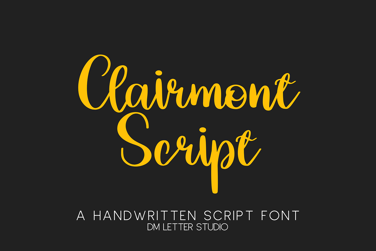 Clairmont Script, a Handwritten Font by Dm Studio (Photo 1 of 8)