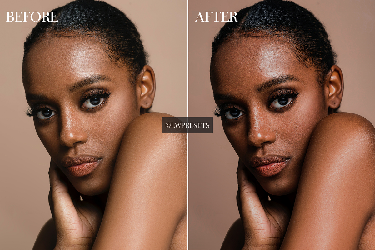 10 Dark Skin Lightroom Presets, a Preset Add-On by LWPRESETS (Photo 2 of 9)