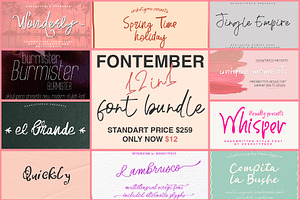 Fontember 12in1 Font Bundle, a Handwritten Font by Alexander Tiunov