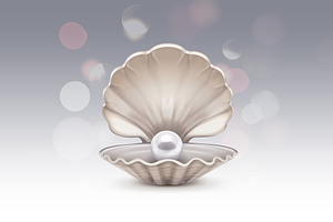 Sea Shell with Pearl
