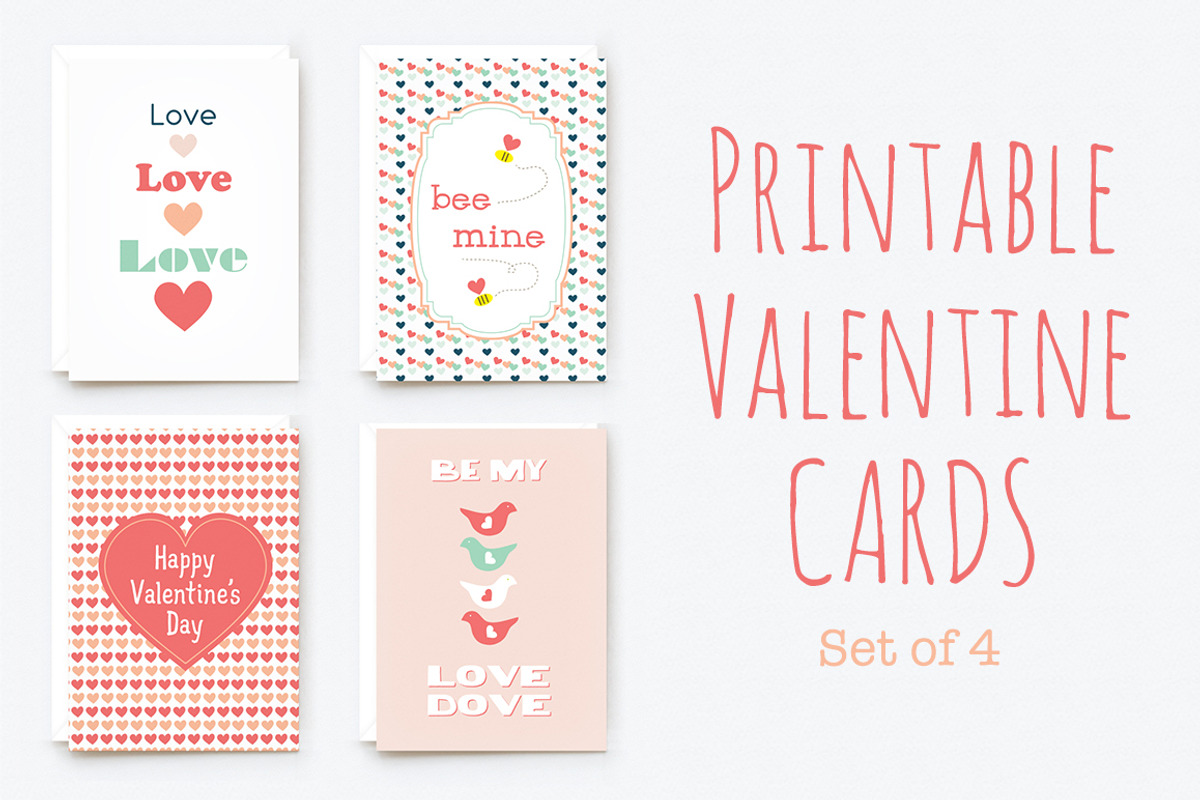 Printable Valentine Cards, a Card Template by MoLa (Photo 1 of 5)