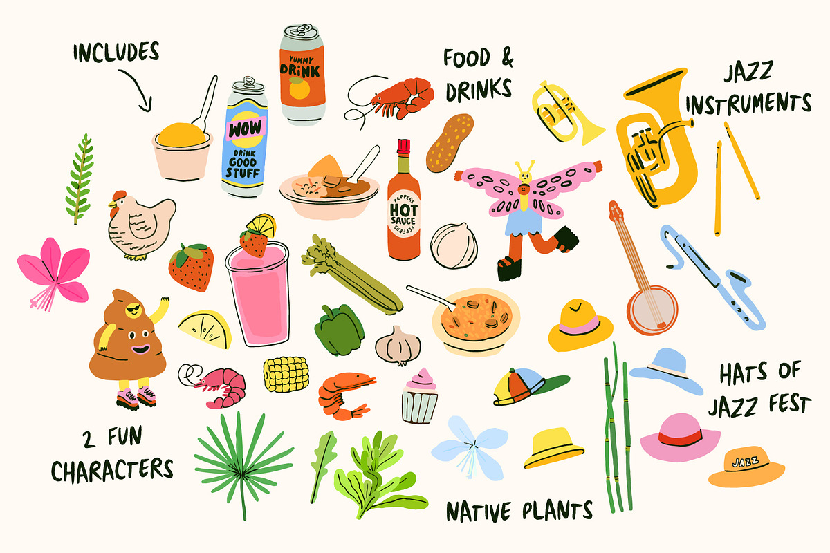 New Orleans Jazz & Heritage Fest, an Illustration by Studio Funshop by Kelli (Photo 3 of 9)