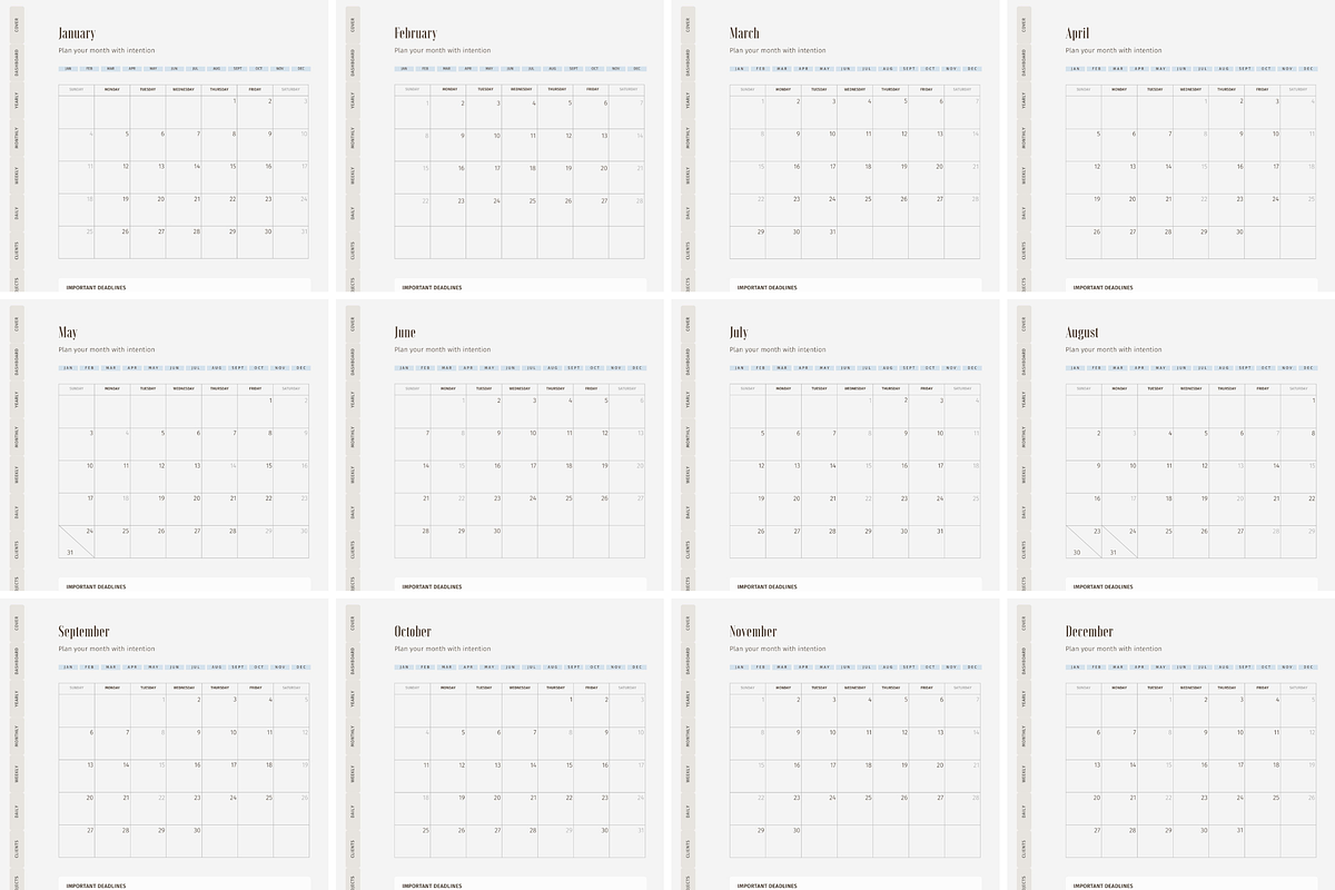 Freelancer Planner Canva Template, a Templates & Theme by ItsReksita Pattern (Photo 3 of 9)