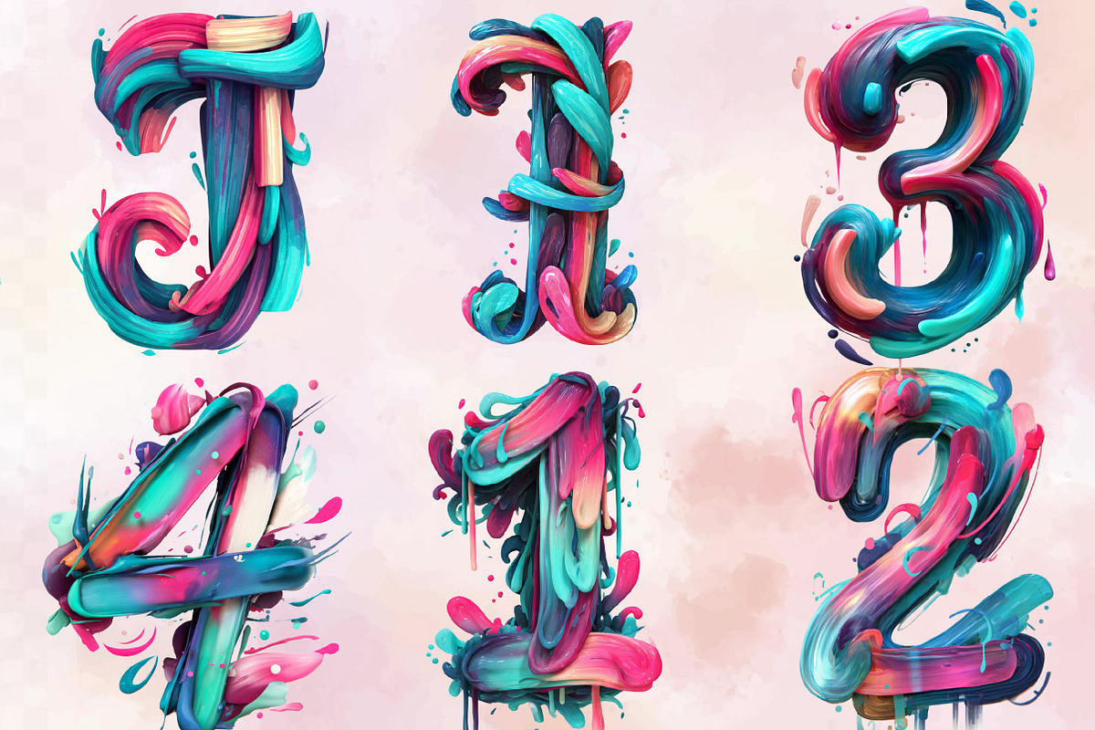 Brushstroke Easter Alphabet Clipart, an Illustration by SVGArt (Photo 5 of 9)
