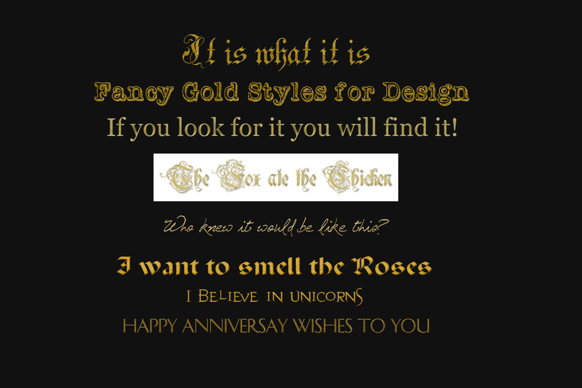 Gold Photoshop Text Styles, a Layer Style Add-On by MDD Designs (Photo 2 of 2)