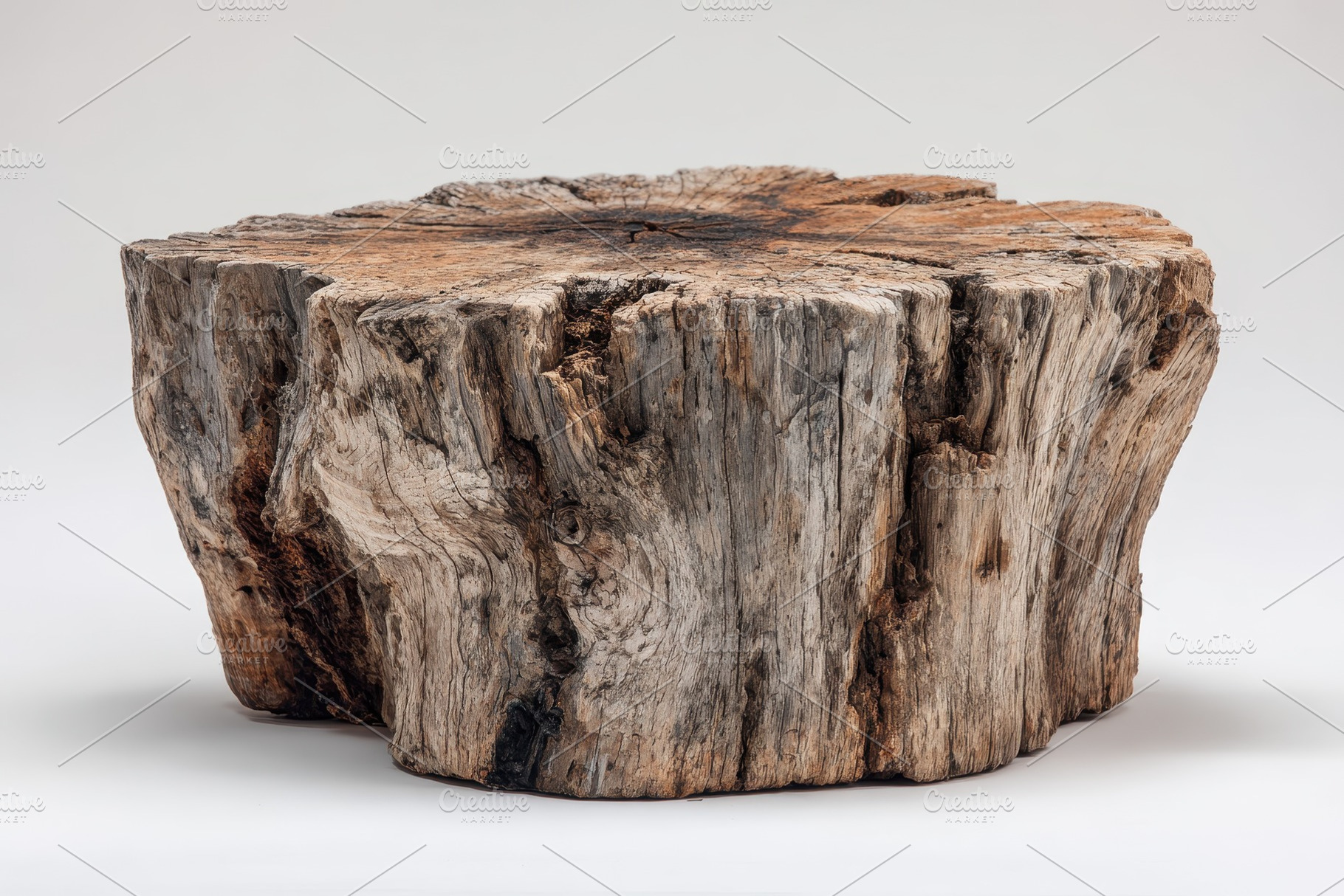 Weathered wood stump rustic texture, a Photo by Pixeness Studio