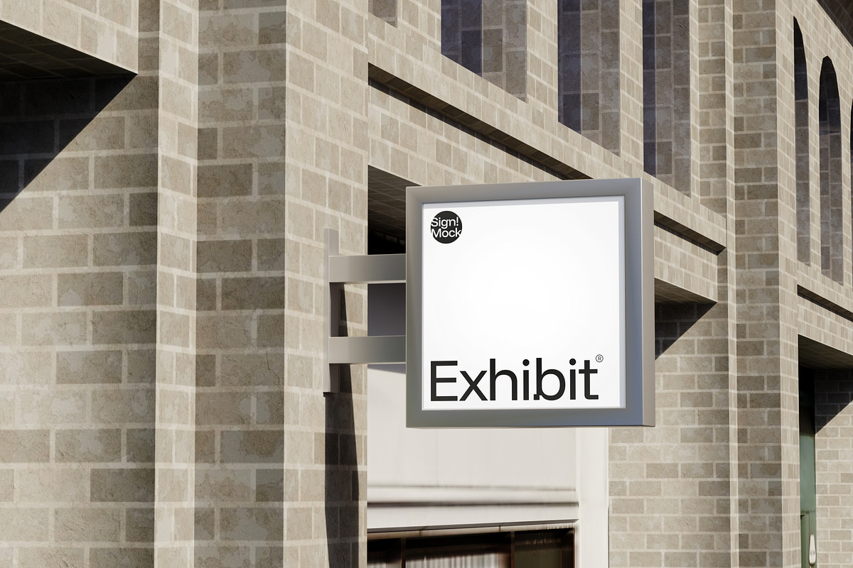 Store Signboard Mockup, an Advertising Mockup by SLAB! Design (Photo 5 of 8)