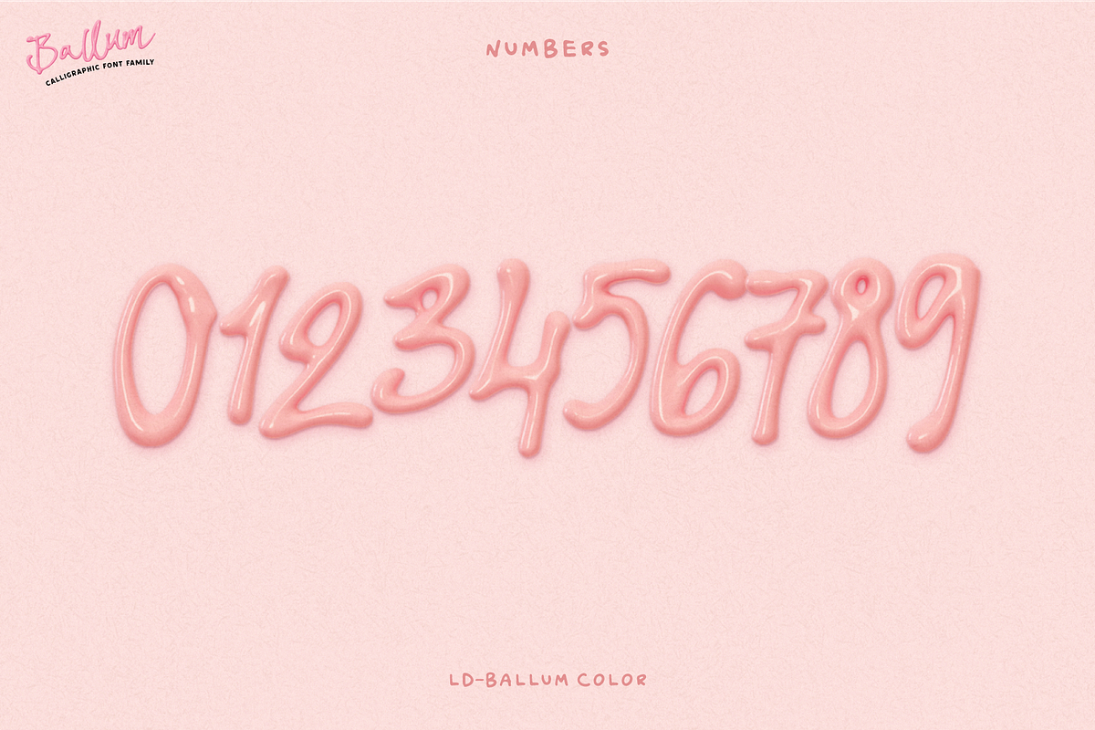 BALLUM. OTF 3D script color font., a Symbol Font by Luxfont (Photo 4 of 14)