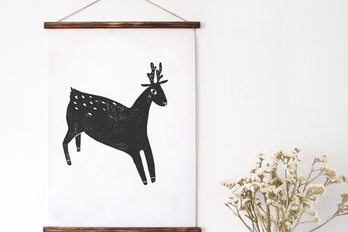 Cute animals / part 2 / Linocut, an Animal Illustration by Mii Lab (Photo 7 of 10)