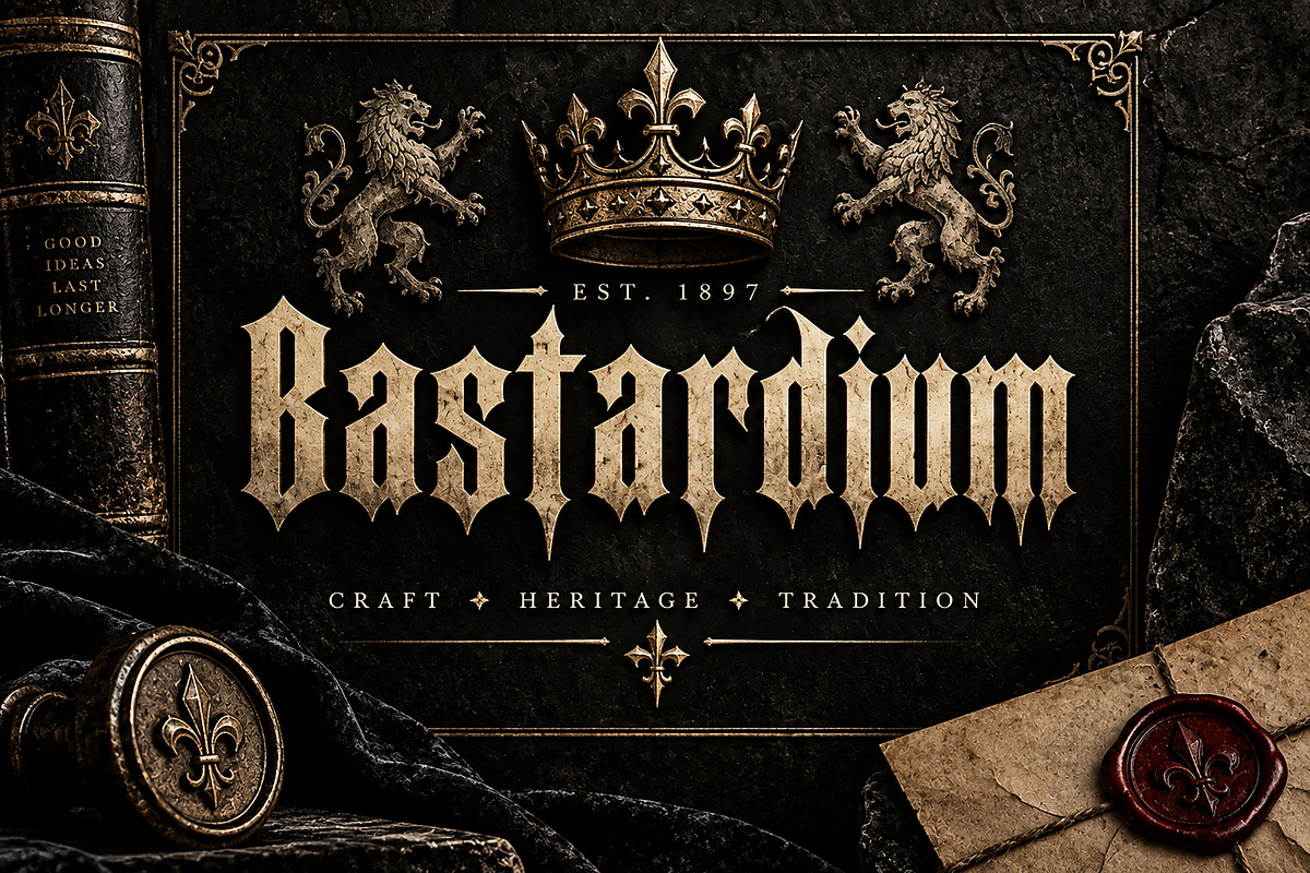 Bastardium, a Blackletter Font by Wow Magic (Photo 3 of 4)