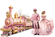 Pink & Gold Royal Victorian Clipart, an Object Illustration by Digital Xpress (Thumbnail 2 of 10)