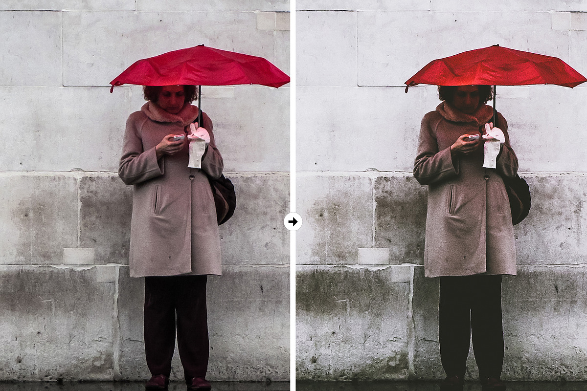 8 Rainy Day LR & PS Presets, an Action Add-On by M E G A S E T S (Photo 3 of 11)
