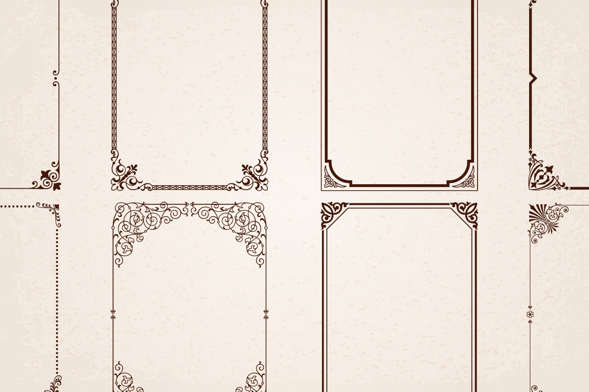 28 Decorative frames borders set #2, an Object Graphic by Digiselector Design Goods (Photo 3 of 6)