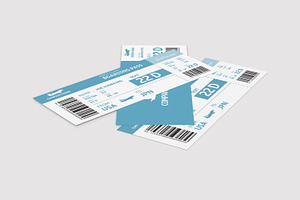 Ticket Mockup Isolated