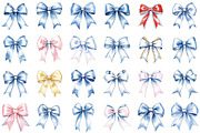Watercolor Bows Clipart, an Illustration by Sublimation Artist (Thumbnail 2 of 6)