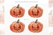 Jack-o-lantern, Halloween Watercolor, an Illustration by May • SHO (Thumbnail 5 of 5)