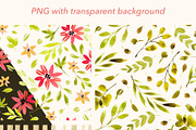 Watercolor patterns collection, a Pattern Graphic by Wild Rose (Thumbnail 6 of 7)