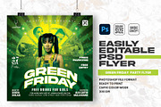 Green Friday Party Flyer Design, a Flyer Template by Shajib Shikder (Thumbnail 1 of 2)