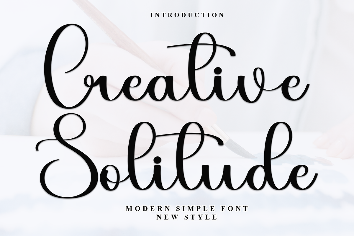 Creative Solitude, a Handwritten Font by InermediaSTUDIO (Photo 1 of 7)