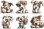 Whimsical Easter Dogs Clipart, an Illustration by Sublimation Artist (Thumbnail 7 of 7)