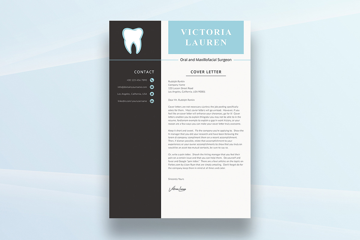 Dental Resume, a Resume Template by DesignDevisers (Photo 4 of 10)