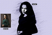 Ink Oil Sketch Artist FX Ps Action, an Action Add-On by Studio Retouch (Thumbnail 4 of 12)