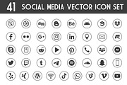 41 Icons Social Media Vector pack, an Icon by FourLeafLover (Thumbnail 3 of 6)