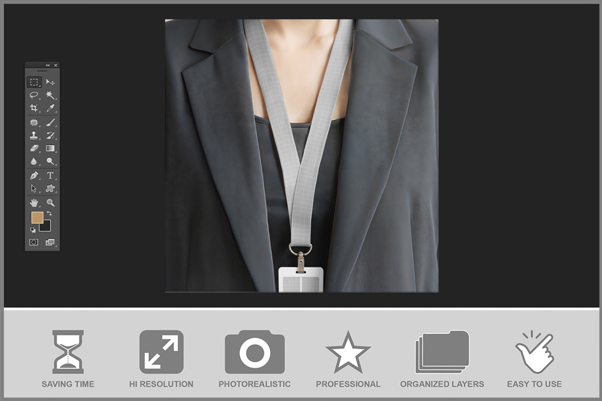 Exhibitor Lanyard Mockup, a Product Mockup by Bruno's Shop