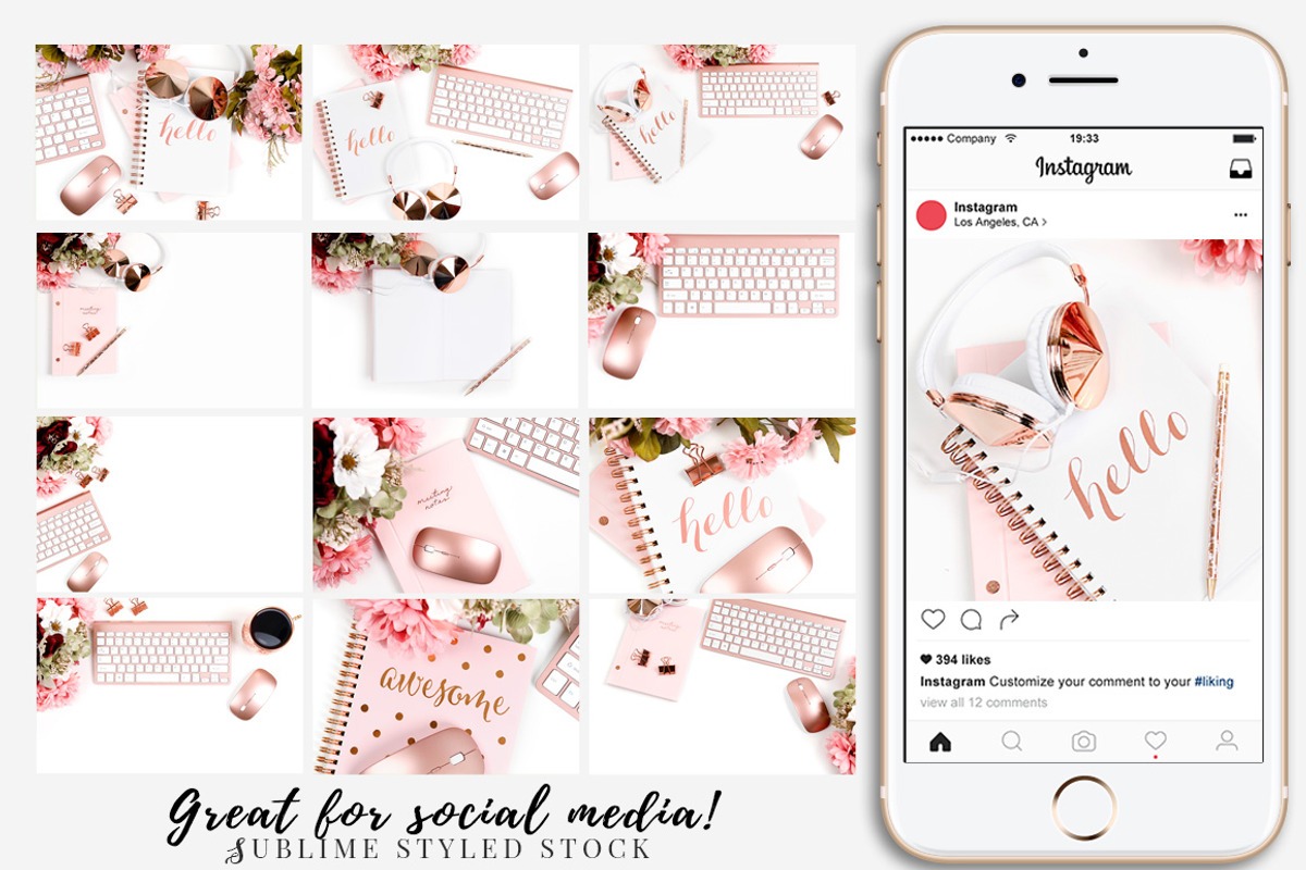 Rose Gold Stock Photo Bundle, a Books & Magazine Mockup by SUBLIME Styled Stock (Photo 2 of 4)