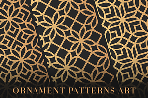 3x Ornament Patterns Art