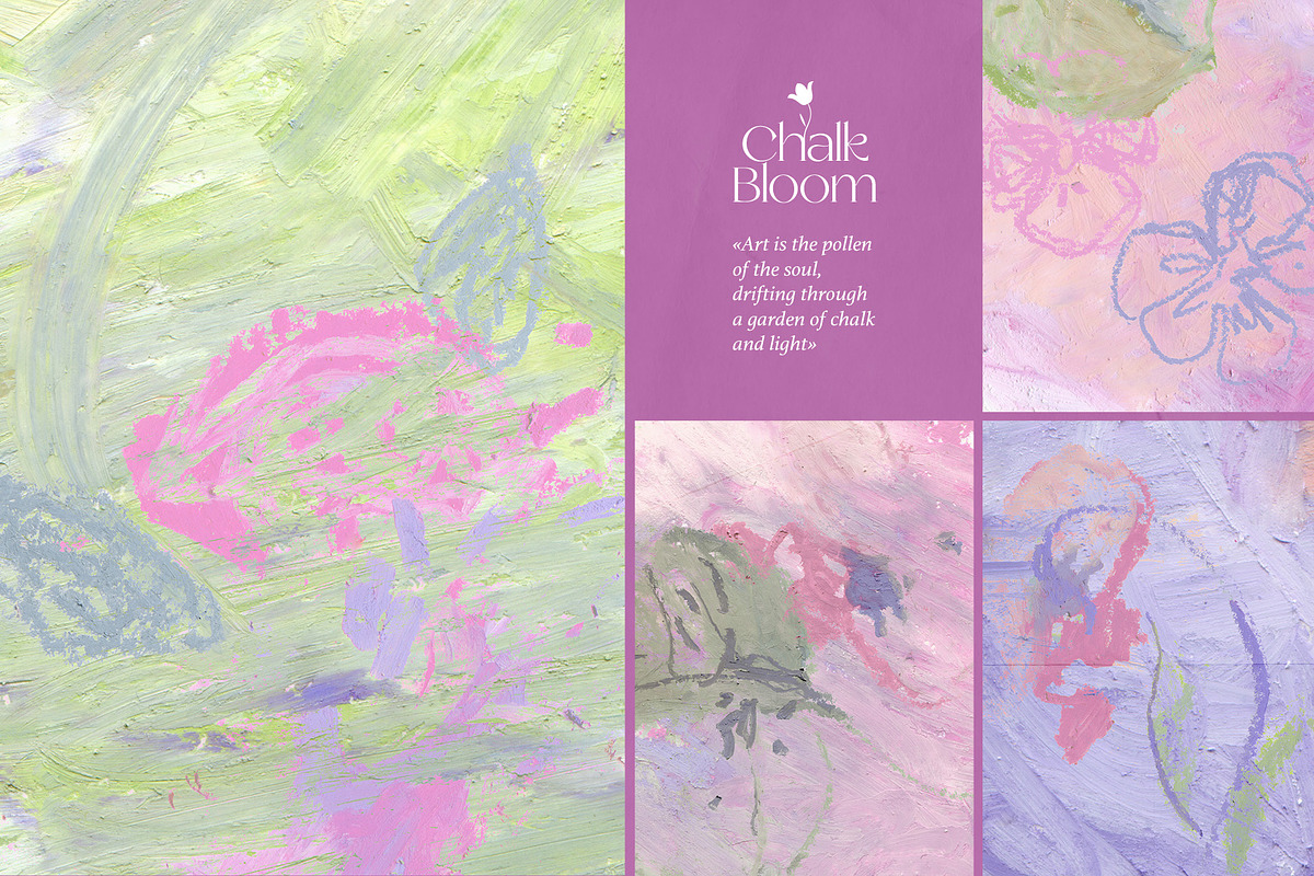 Chalk Pastel Botanical Textures, a Texture Illustration by Elena Pimonova (Photo 6 of 10)