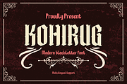 KOHIRUG Blackletter Font, a Blackletter Font by twinstd (Thumbnail 1 of 13)